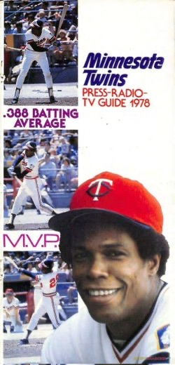 Minnesota Twins Press-Radio-TV Guide 1978 Baseball Cover