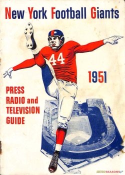 New York Football Giants 1951 Press Radio TV Guide Cover