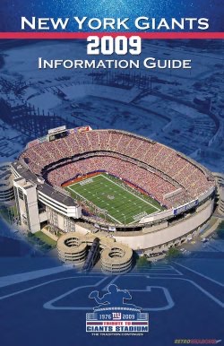 New York Giants 2009 Information Guide Cover