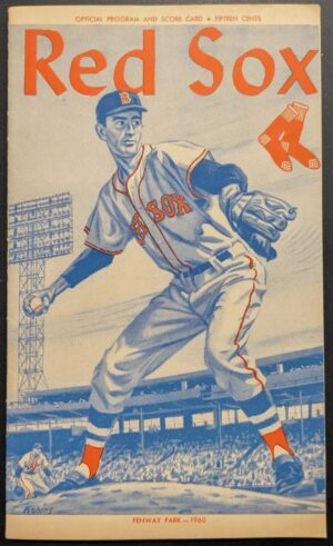 Red Sox Fenway Park 1960 Program and Score Card Cover