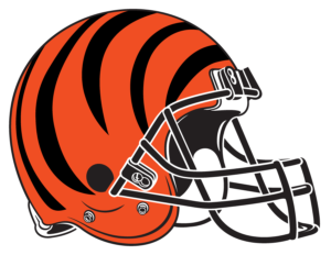 Orange and Black Football Helmet Graphic