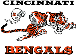 Cincinnati Bengals Cartoon Tiger Football Graphic