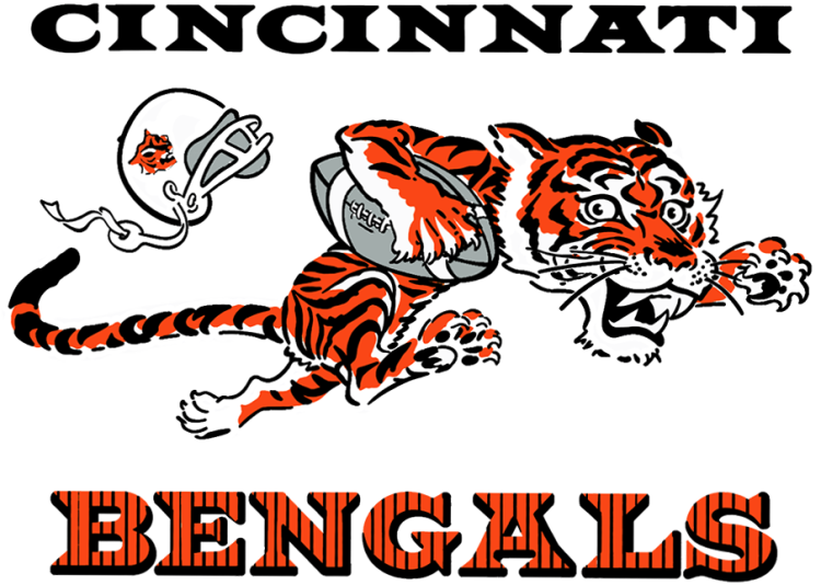 Cincinnati Bengals Cartoon Tiger Football Graphic
