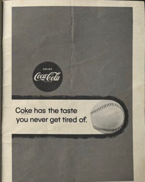 Coca-Cola Baseball Advertisement Print – “Coke Has the Taste”