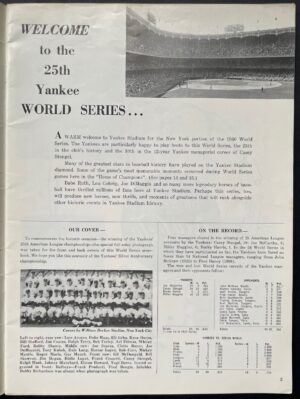 1960 Yankees World Series Scorebook Page 5
