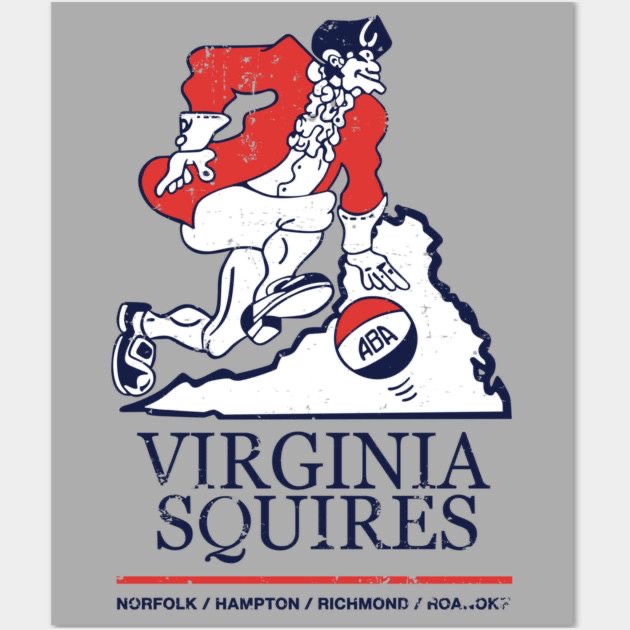 Virginia Squires ABA Basketball Graphic Print