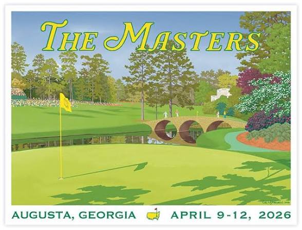 The Masters Augusta Georgia Golf Course Poster 2026