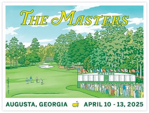 The Masters Augusta Georgia 2025 Golf Poster