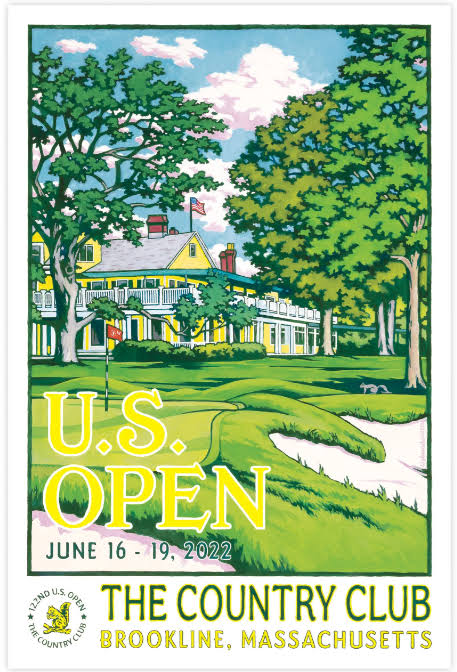 2022 U.S. Open Golf Poster – The Country Club Brookline