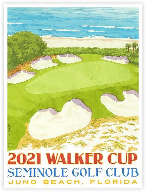 2021 Walker Cup Seminole Golf Club Golf Course Print