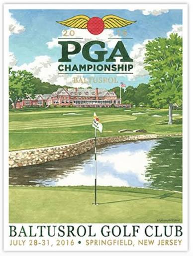 PGA Championship Baltusrol Golf Club 2016 Golf Poster