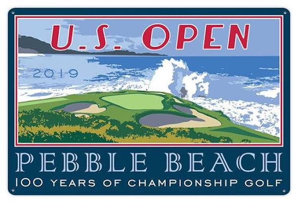 U.S. Open 2019 Pebble Beach Golf Course Sign