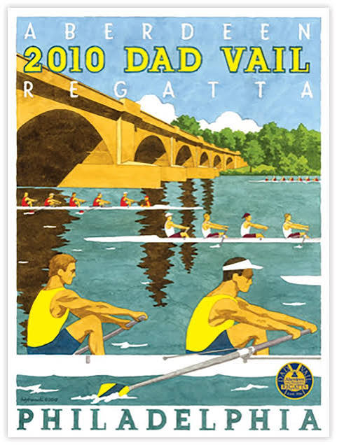 Aberdeen 2010 Dad Vail Regatta Philadelphia Rowing Poster