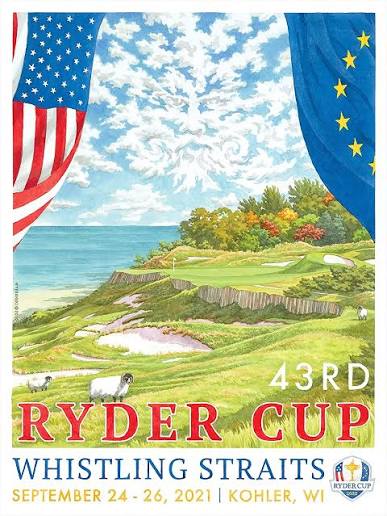 43rd Ryder Cup Whistling Straits 2021 Golf Poster