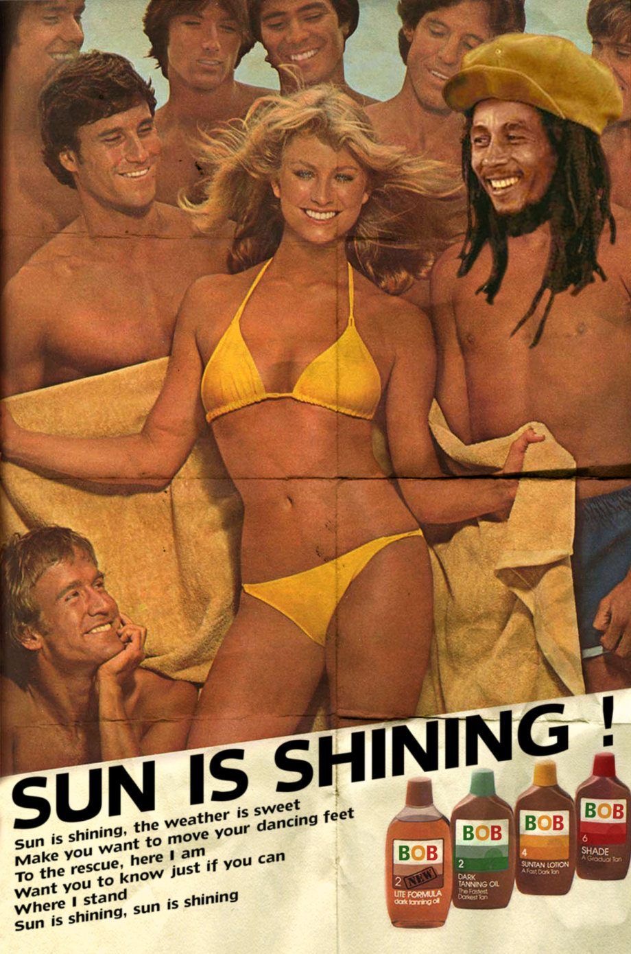 Sun Is Shining Beach BOB Suntan Lotion Advertisement Print