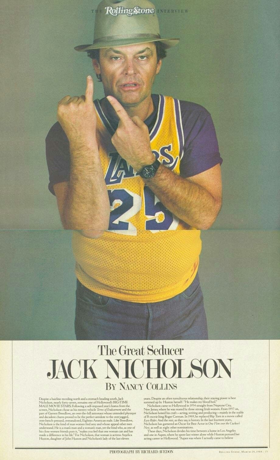Jack Nicholson “The Great Seducer” Rolling Stone Feature Print