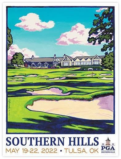 Southern Hills Golf Poster, Tulsa OK May 19–22, 2022