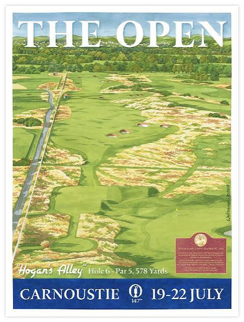 The Open Carnoustie Hogan’s Alley Golf Course Poster
