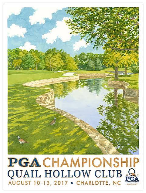 2017 PGA Championship Quail Hollow Club Golf Poster