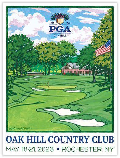 Oak Hill Country Club Golf Course Poster, Rochester NY 2023