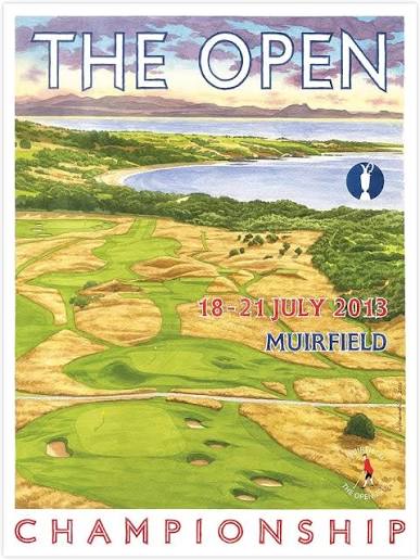 The Open Championship 2013 Muirfield Golf Poster Design