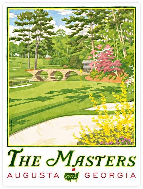 The Masters Augusta Georgia 2017 Golf Course Poster