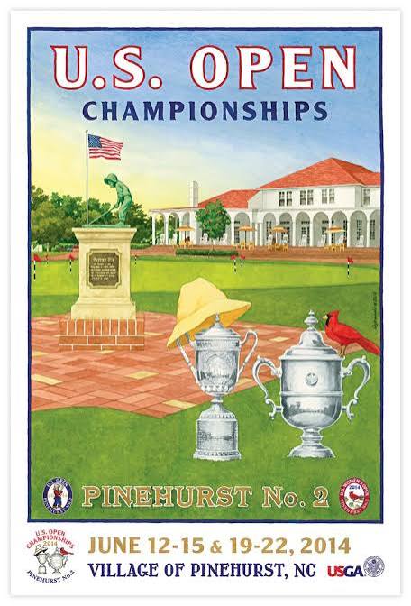 U.S. Open Championships 2014 Pinehurst No. 2 Golf Poster