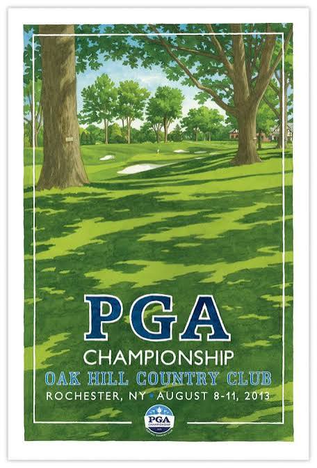 PGA Championship Oak Hill Country Club 2013 Golf Poster