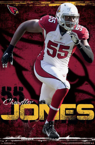 Chandler Jones #55 Football Player Poster-Style Wall Art
