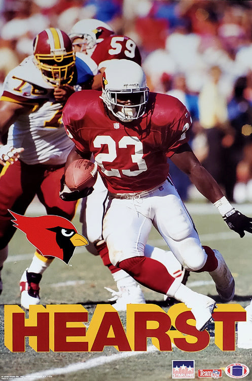 Football Player #23 HEART Cardinal-Themed Sports Poster