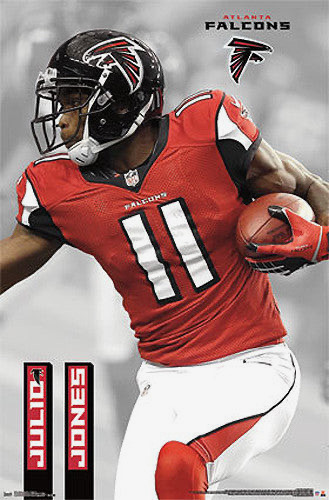 Atlanta Falcons #11 Julio Jones Football Action Poster Design
