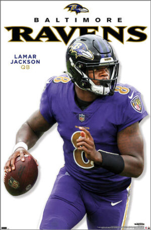 Lamar Jackson Baltimore Ravens Football Poster Design