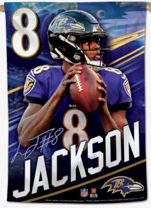 Lamar Jackson Number 8 Football Wall Poster