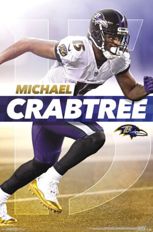 Michael Crabtree Ravens Football Action Poster
