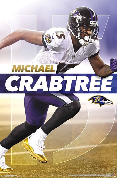 Michael Crabtree Ravens Football Action Poster