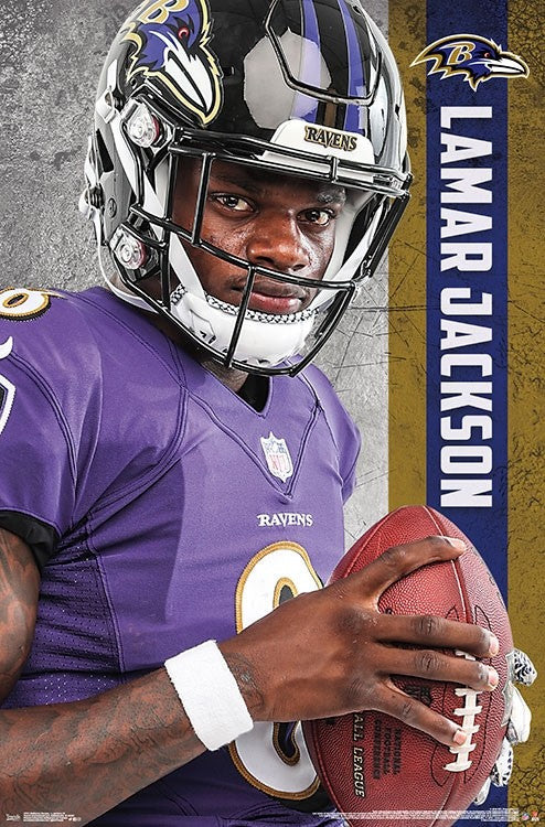 Lamar Jackson Baltimore Ravens Football Poster