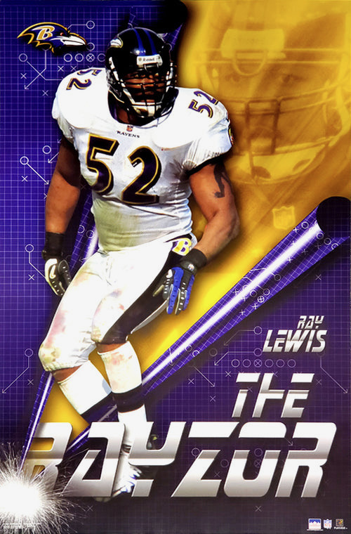 Ray Lewis Baltimore Ravens #52 Football Poster