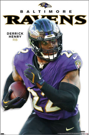 Derrick Henry Baltimore Ravens Football Wall Art