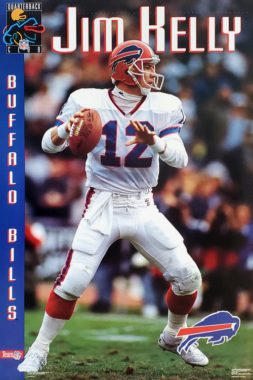 Jim Kelly Buffalo Football Quarterback Poster