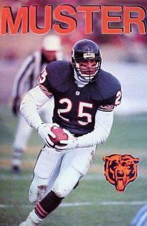 Football Player #25 Action Poster with Bear Graphic