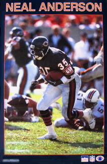 Neal Anderson Football Action Poster