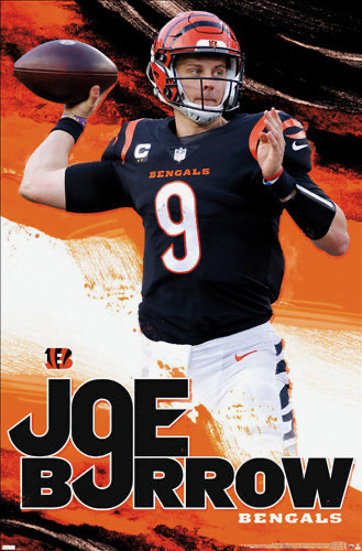 Joe Burrow Bengals Football Player Graphic Wall Art