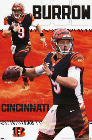 Joe Burrow Cincinnati Football Poster Design