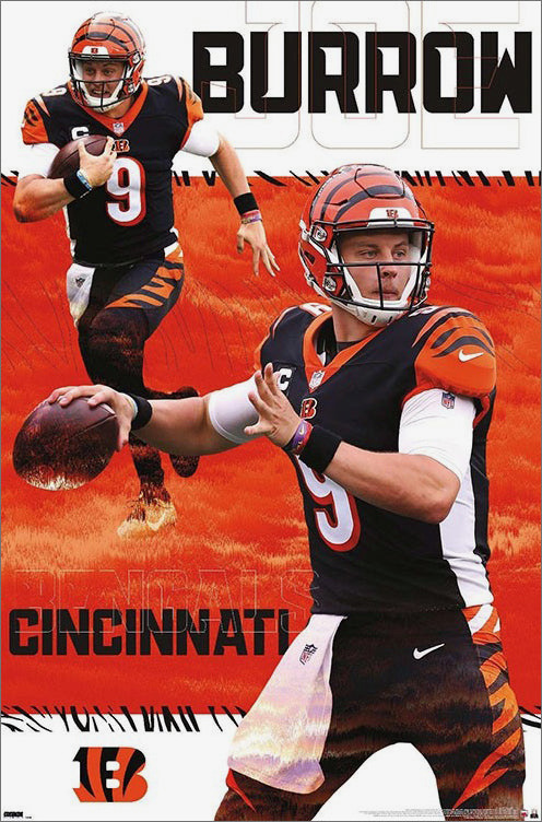Joe Burrow Cincinnati Football Poster Design
