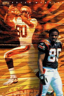 Football Player #80 Distressed Sports Wall Art Print
