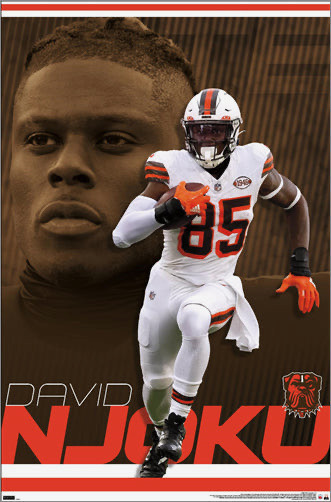 David Njoku Football Player Poster Design