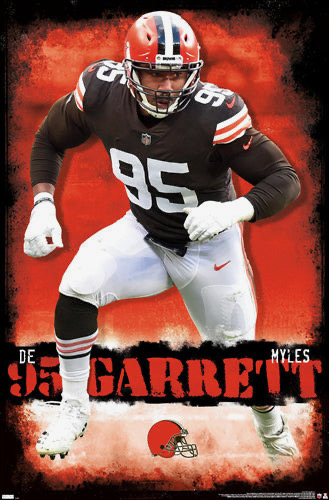 Myles Garrett Football Player Grunge Wall Art
