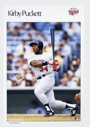 Kirby Puckett Minnesota Twins Baseball Action Poster