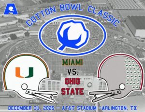Cotton Bowl Classic Miami vs Ohio State Sports Wall Art