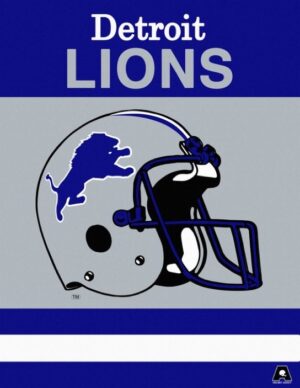 Detroit Lions Helmet and Leaping Lion Graphic